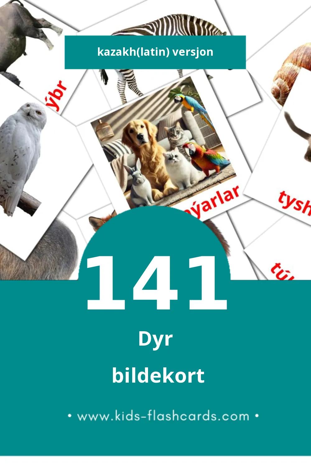 Visuelle Janýarlar bildekort for småbarn (141 kort på Kazakh(latin))