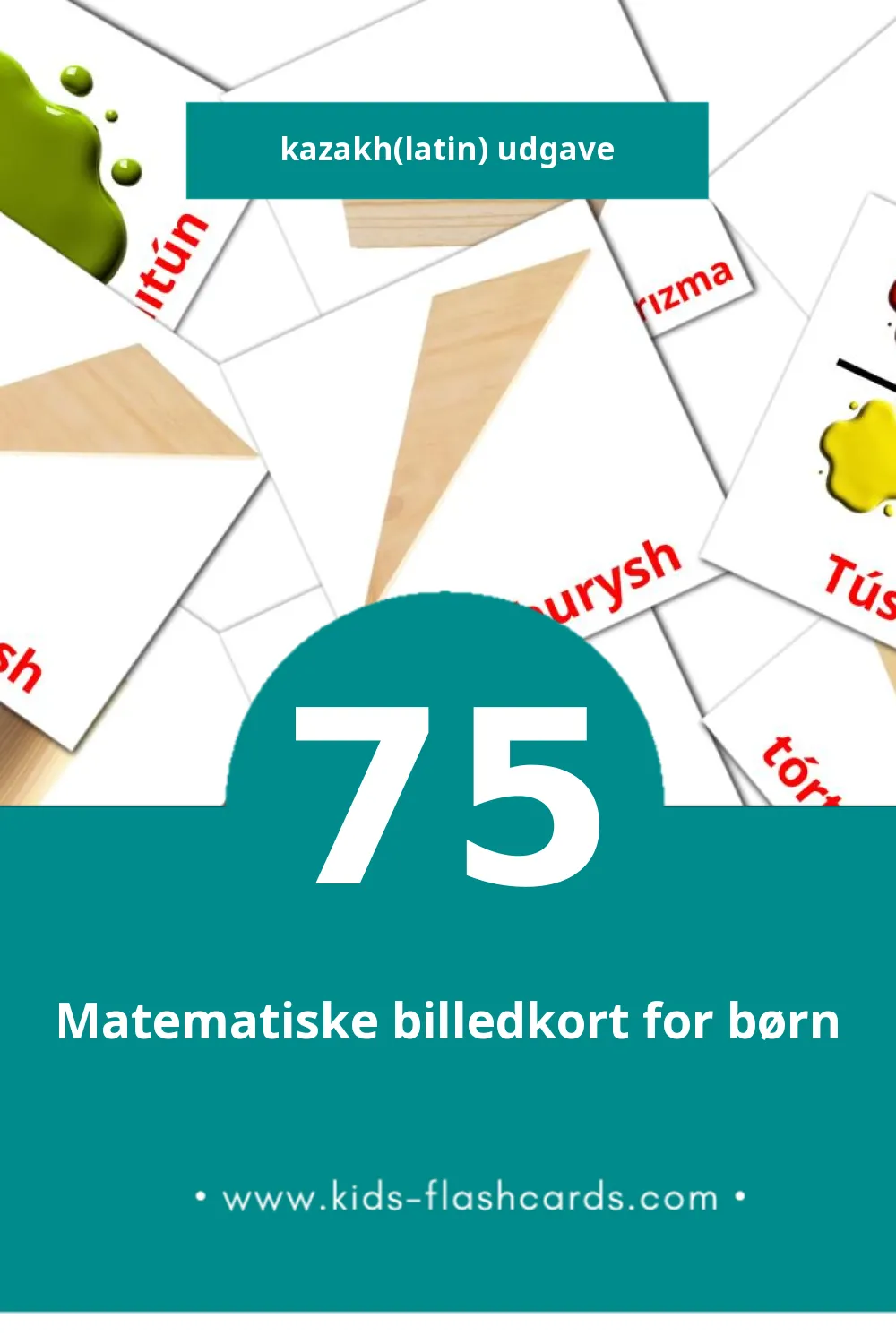 Visuelle billedkort for børn om  Túster men pіshіnder til småbørn (75 kort på Kazakh(latin))
