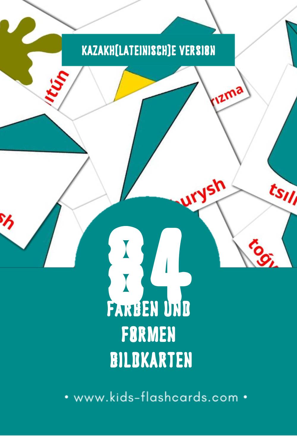 Visual  Túster men pіshіnder Flashcards für Kleinkinder (84 Karten in Kazakh(lateinisch))