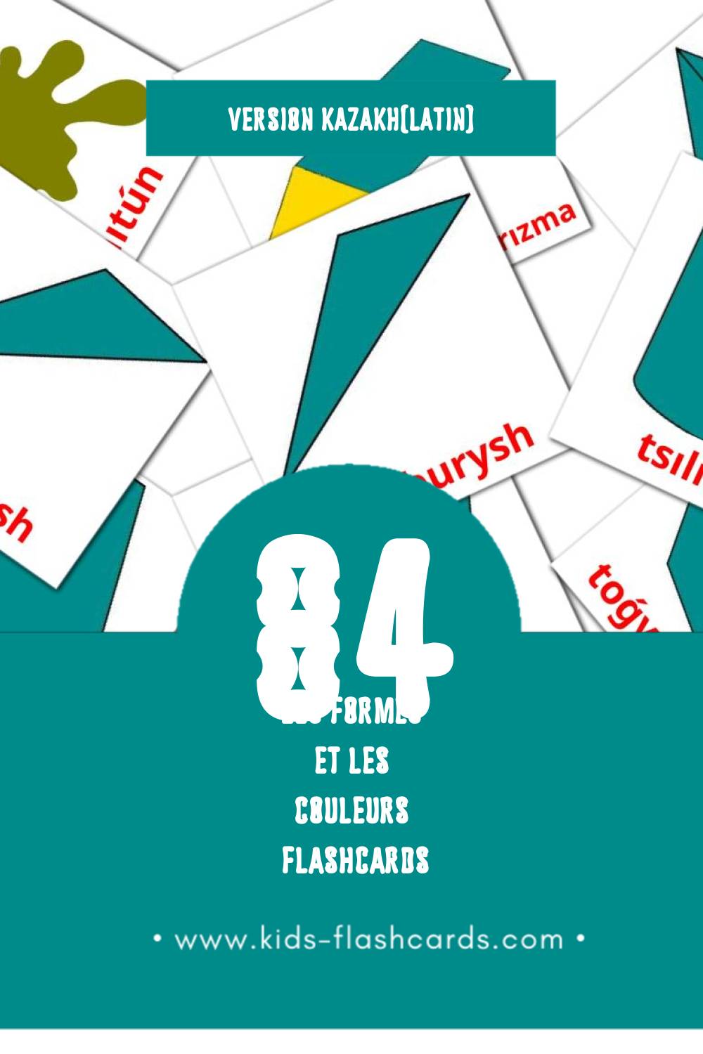 Flashcards Visual  Túster men pіshіnder pour les tout-petits (84 cartes en Kazakh(latin))