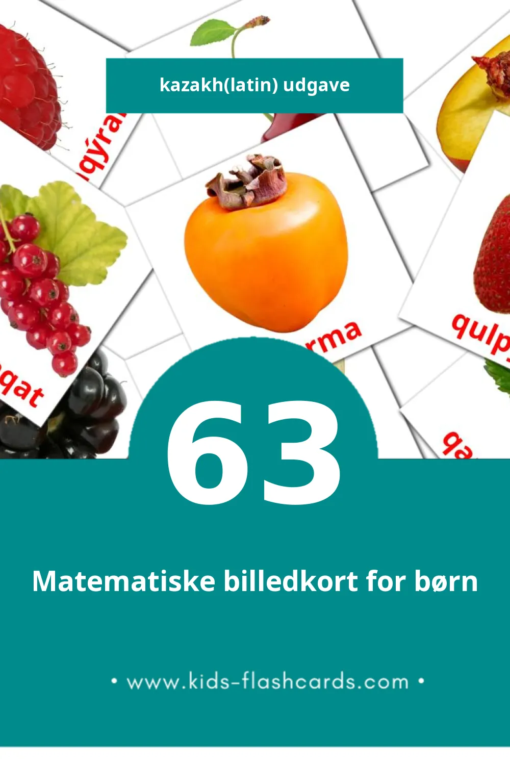 Visuelle billedkort for børn om Taǵamdar til småbørn (63 kort på Kazakh(latin))