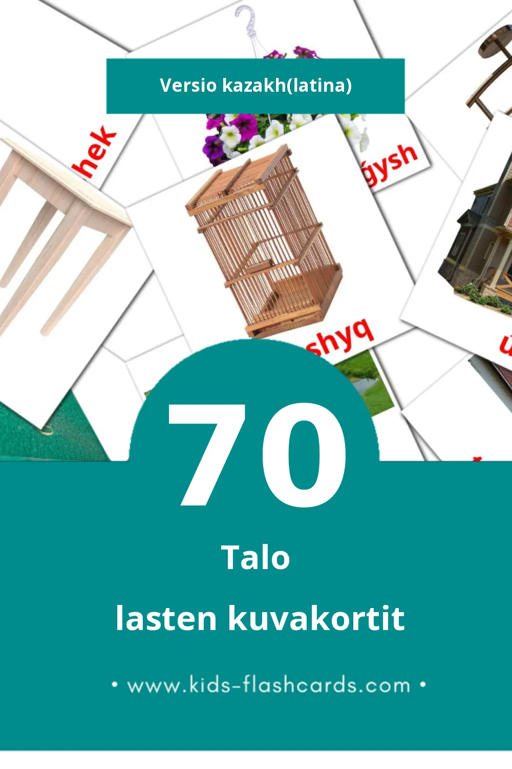 Úı lasten kuvakortit pikkulapsille (70 korttia Kazakhksi(latina))