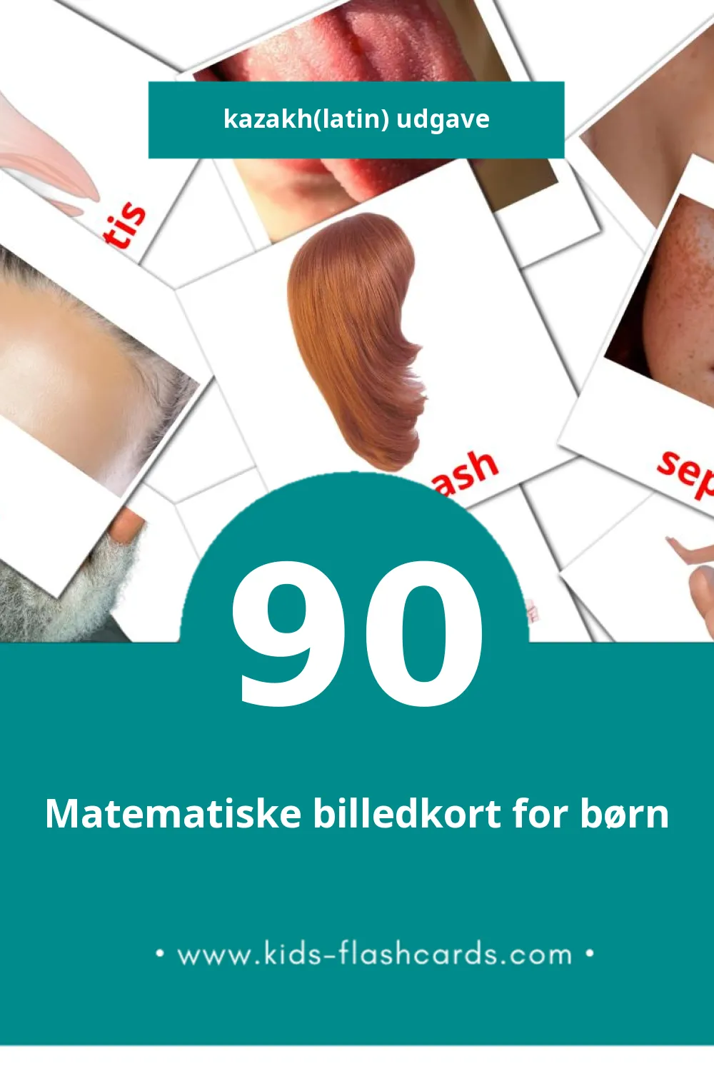 Visuelle billedkort for børn om Adamdar til småbørn (90 kort på Kazakh(latin))