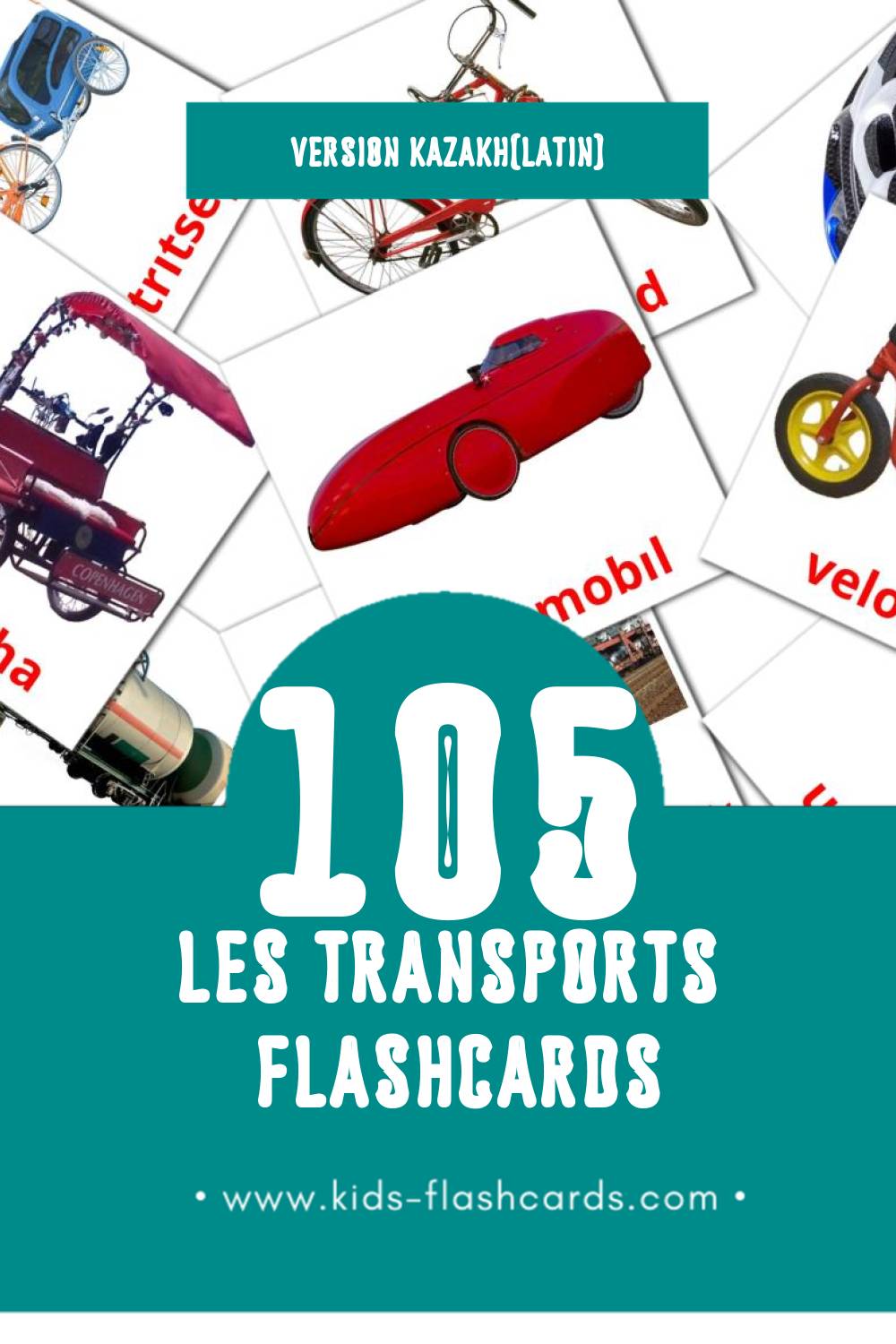Flashcards Visual Kólіk pour les tout-petits (105 cartes en Kazakh(latin))