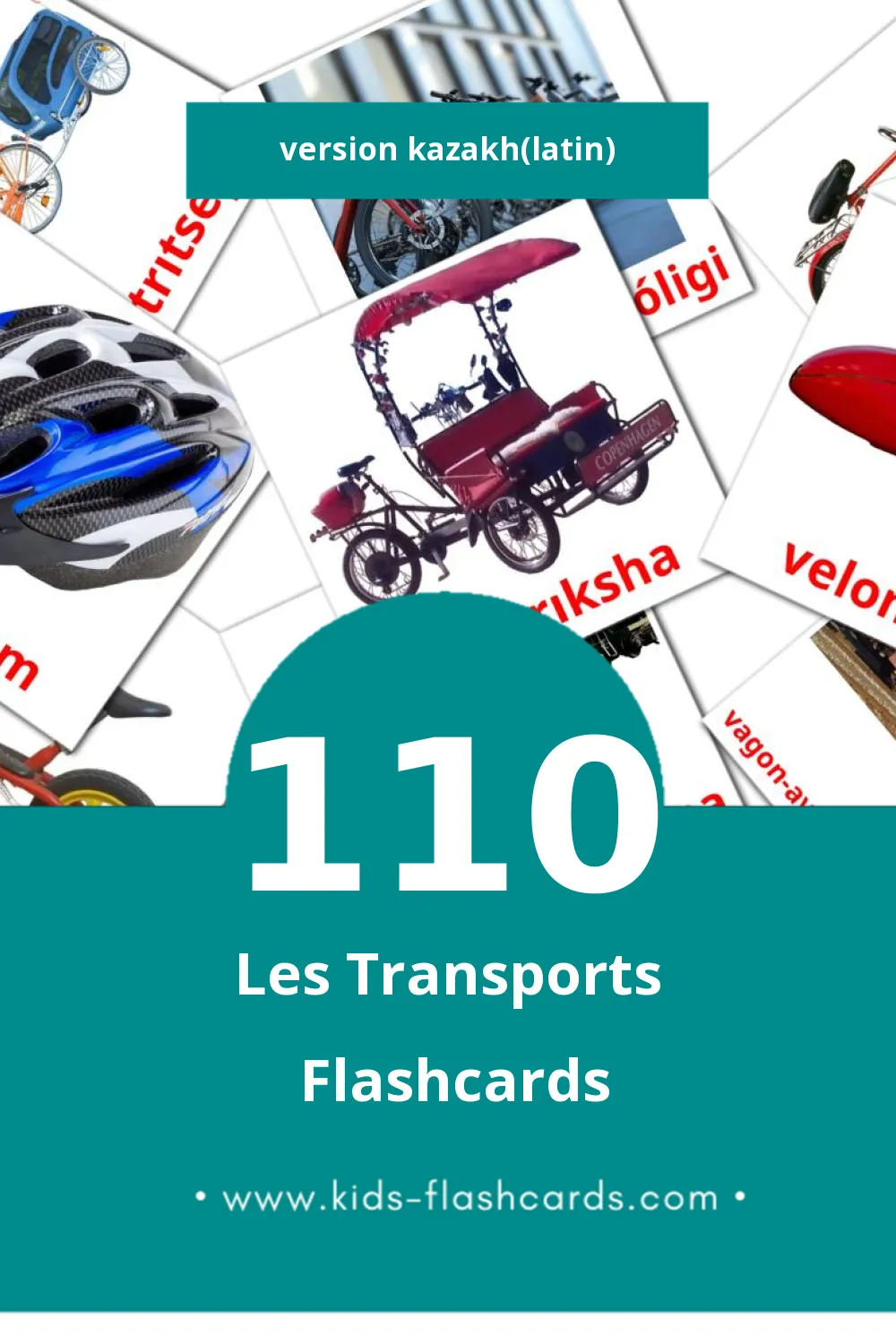 Flashcards Visual Kólіk pour les tout-petits (110 cartes en Kazakh(latin))