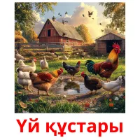 Үй құстары picture flashcards