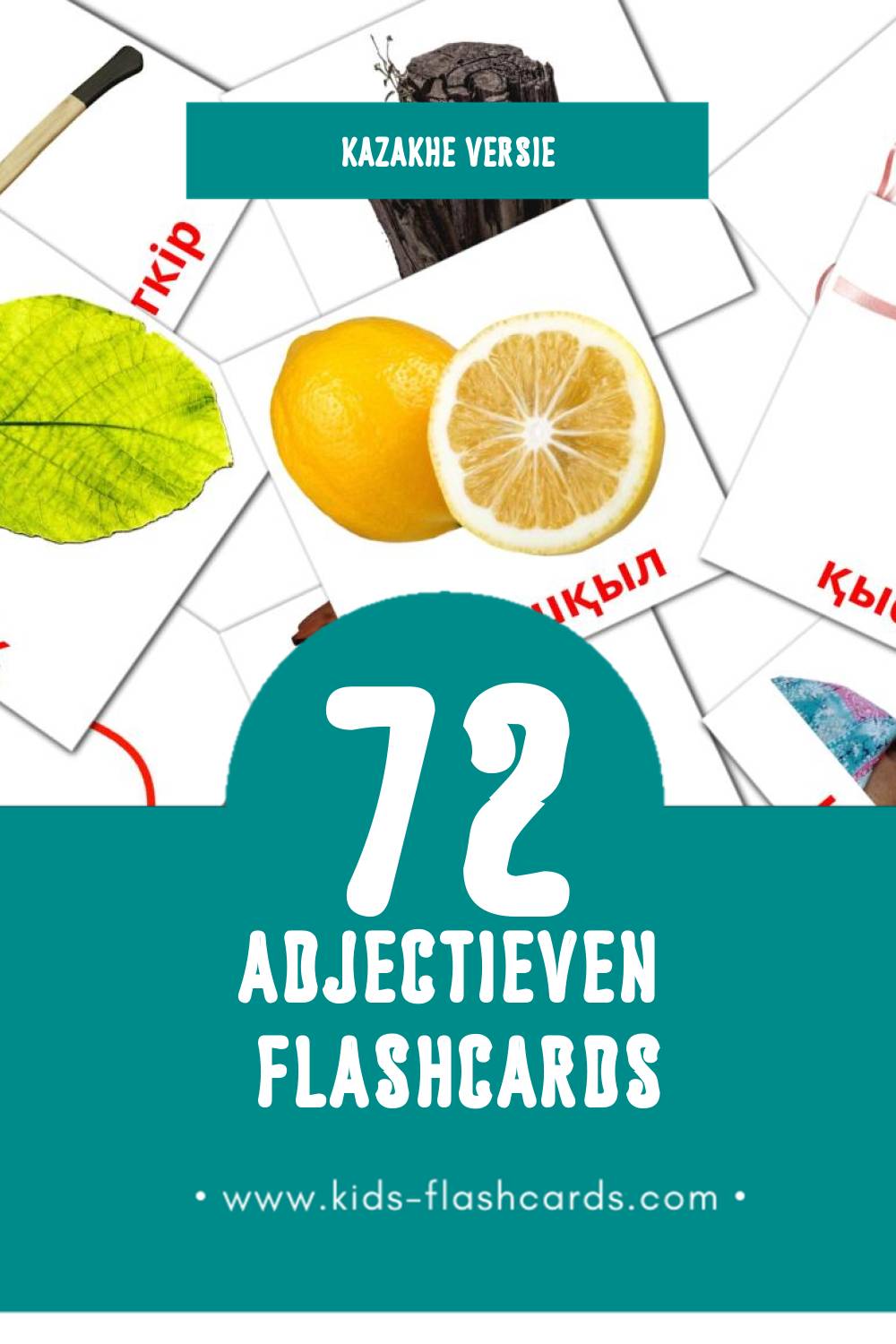 Visuele Сын есімдер Flashcards voor Kleuters (72 kaarten in het Kazakh)