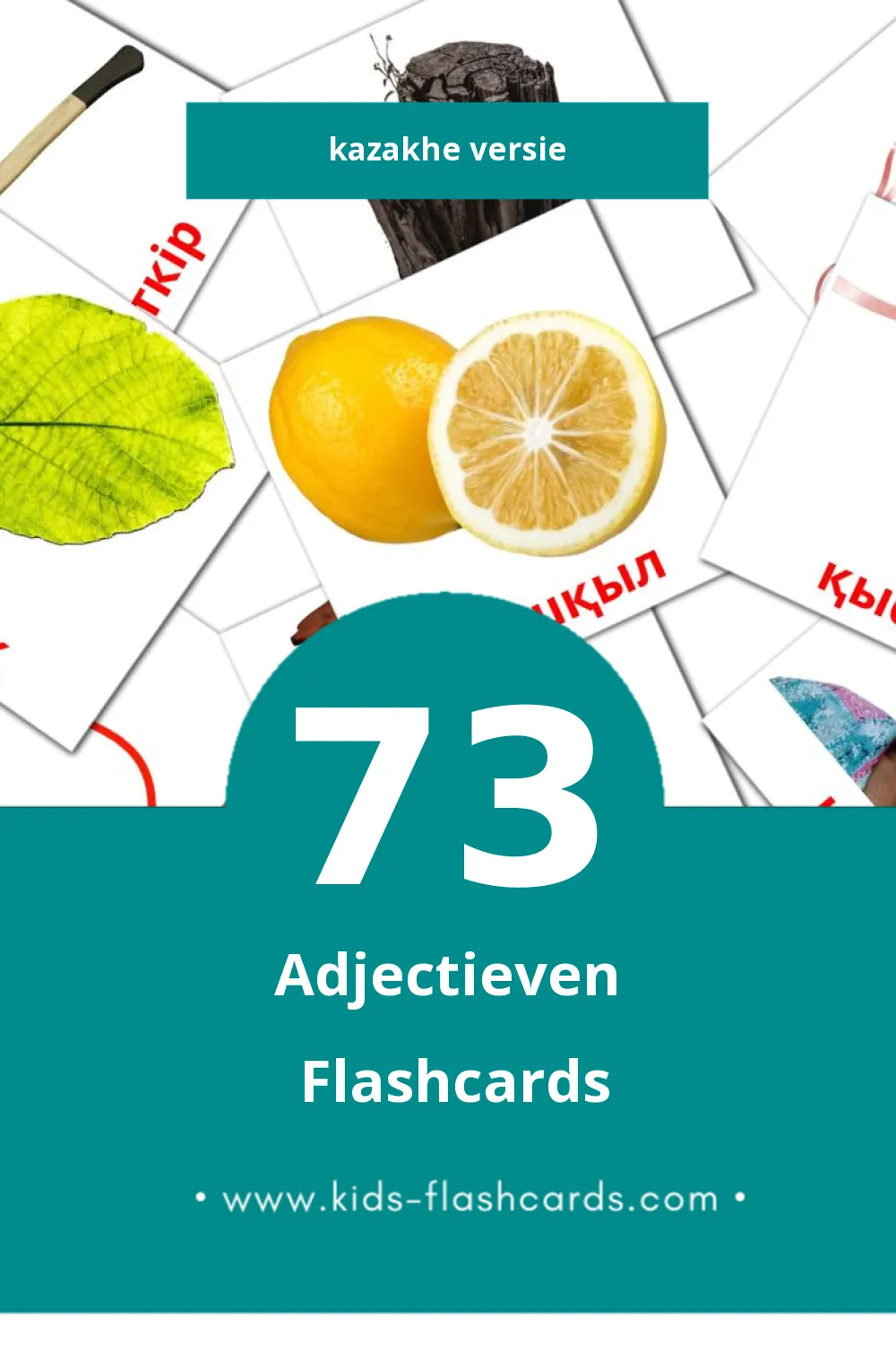 Visuele Сын есімдер Flashcards voor Kleuters (73 kaarten in het Kazakh)