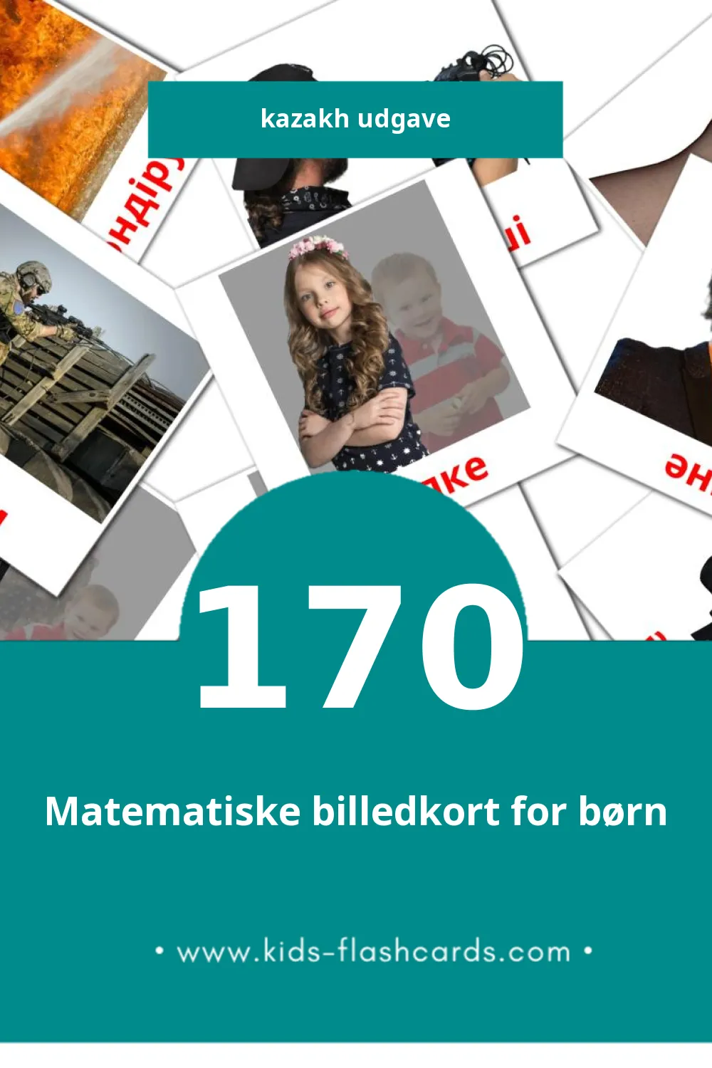 Visuelle billedkort for børn om Адамдар til småbørn (170 kort på Kazakh)