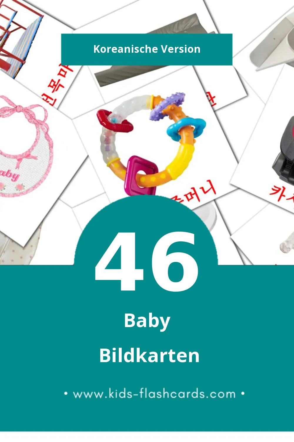 Visual 아이 Flashcards für Kleinkinder (46 Karten in Koreanisch)