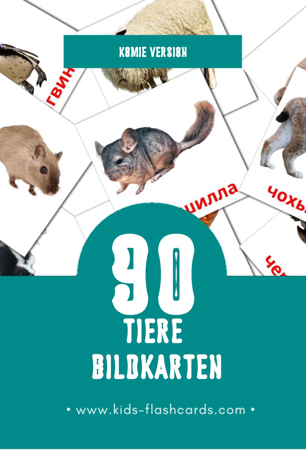 Visual пемöсъяс Flashcards für Kleinkinder (90 Karten in Komi)