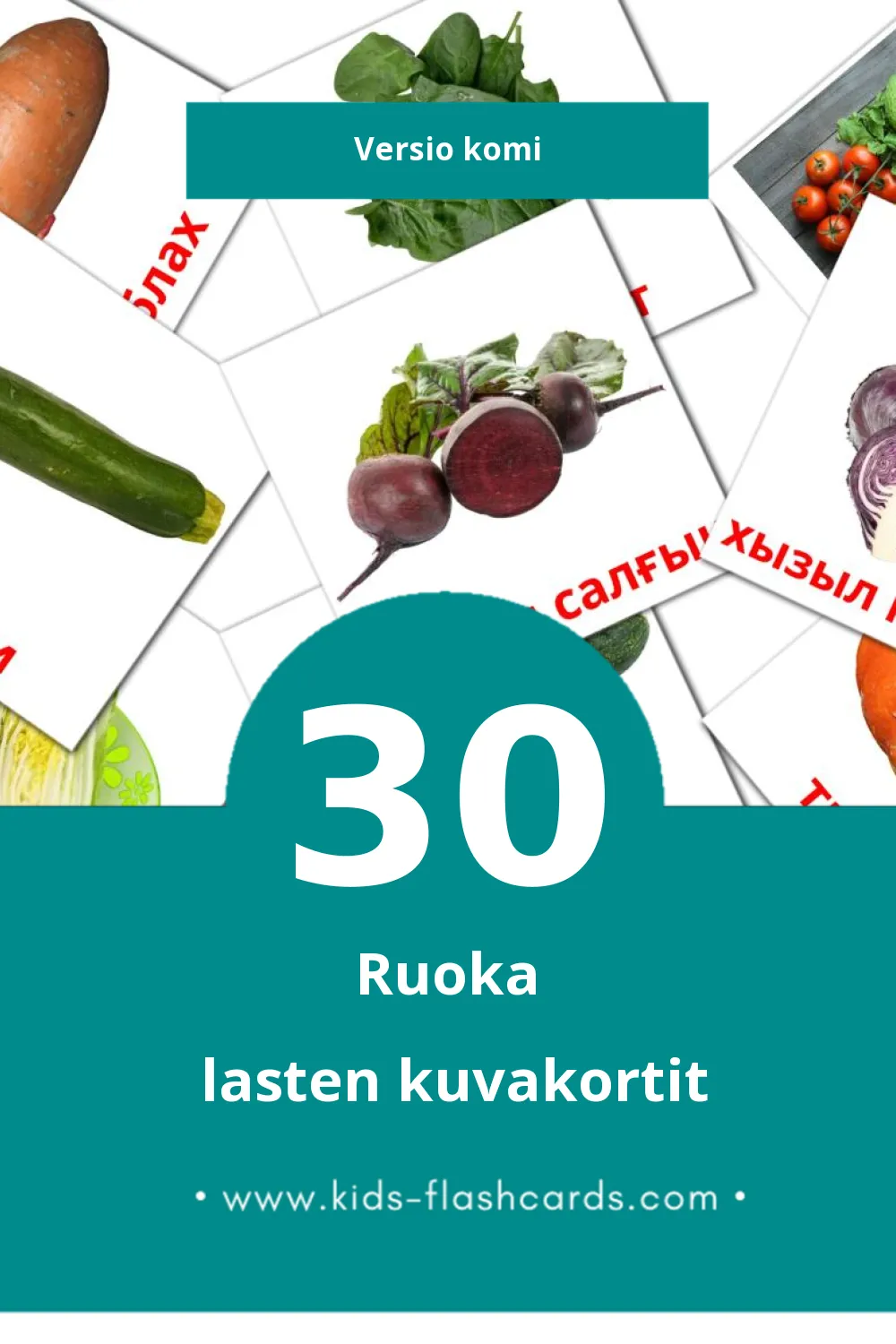 Чiҷең ниме lasten kuvakortit pikkulapsille (30 korttia Komiksi)