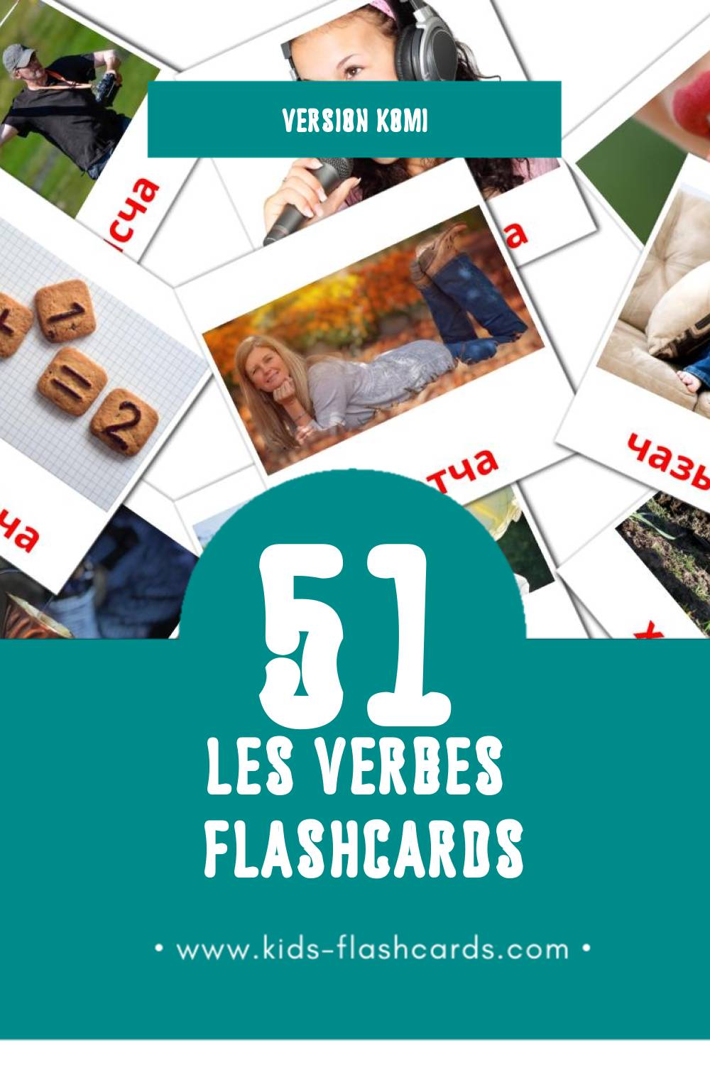 Flashcards Visual Иділістер pour les tout-petits (51 cartes en Komi)
