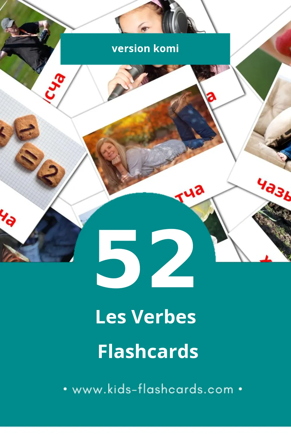 Flashcards Visual Иділістер pour les tout-petits (52 cartes en Komi)