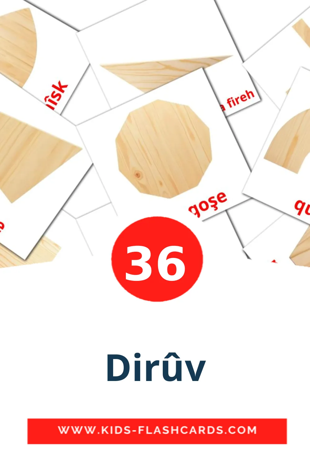 36 Dirûv Bildkarten für den Kindergarten auf kurdisch(kurmanj)