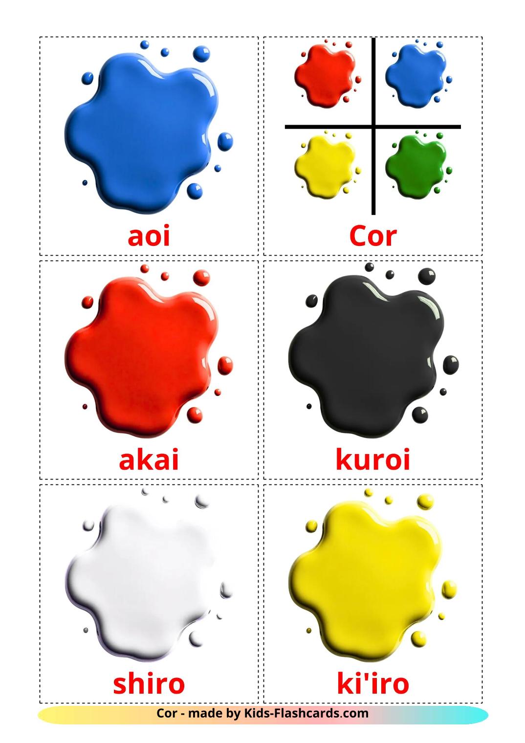 Farben - 11 kostenlose, druckbare kurdisch(kurmanj) Flashcards 