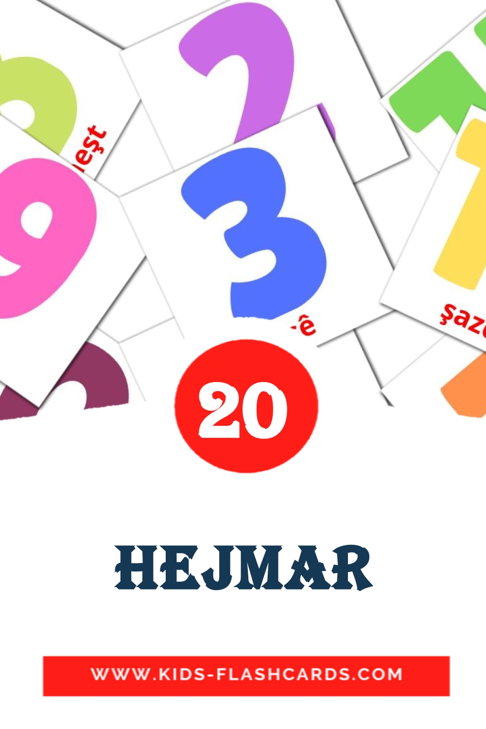 20 Hejmar Picture Cards for Kindergarden in kurdish(kurmanj)