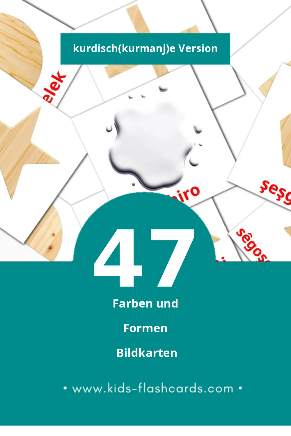 Visual CORES Flashcards für Kleinkinder (47 Karten in Kurdisch(kurmanj))