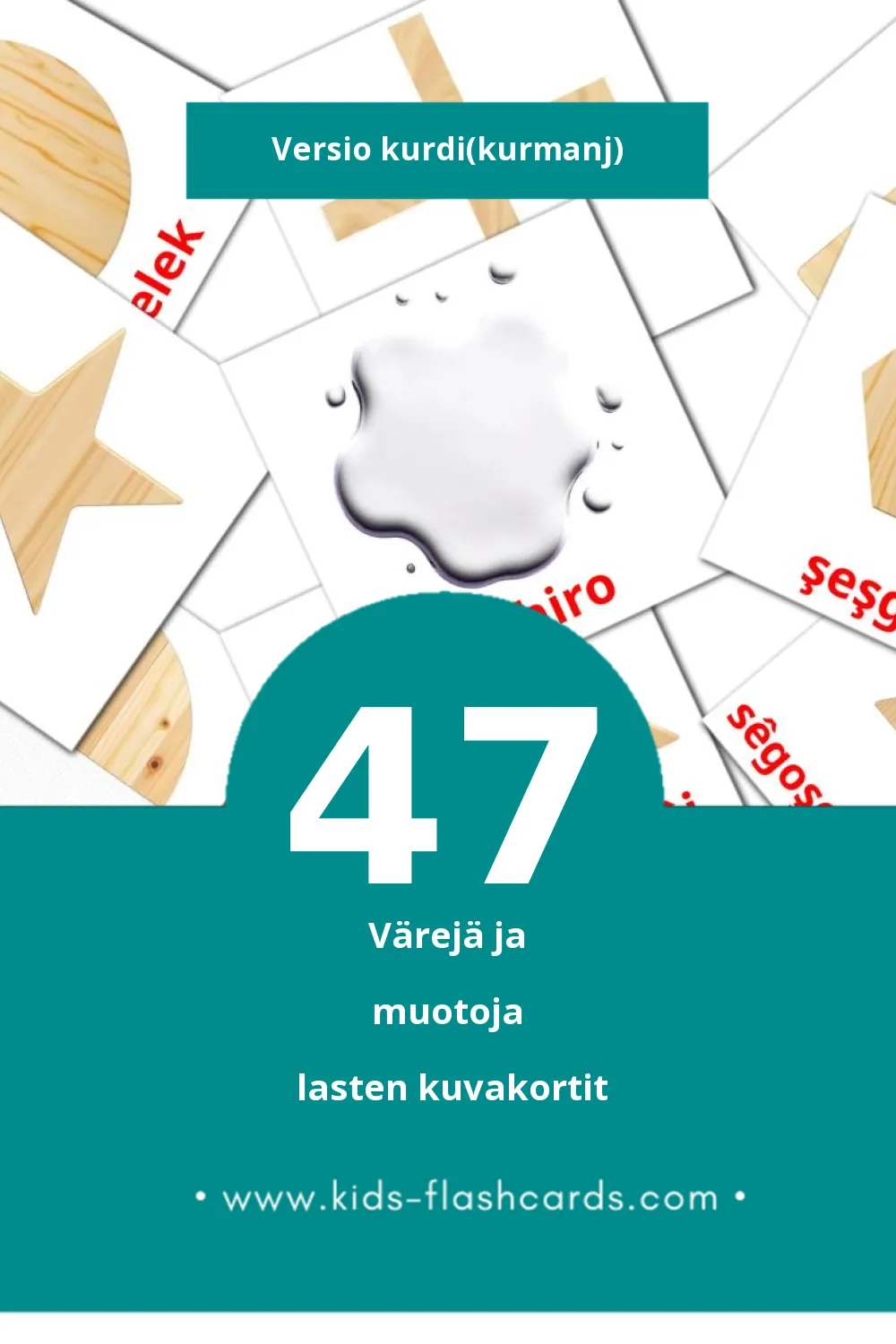 CORES lasten kuvakortit pikkulapsille (47 korttia Kurdiksi(kurmanj))