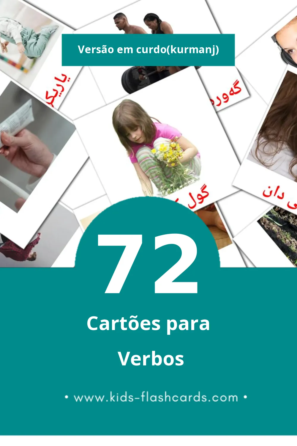 Flashcards de کردارەکان Visuais para Toddlers (72 cartões em Curdo(kurmanj))