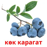 көк карагат bildkort för barn