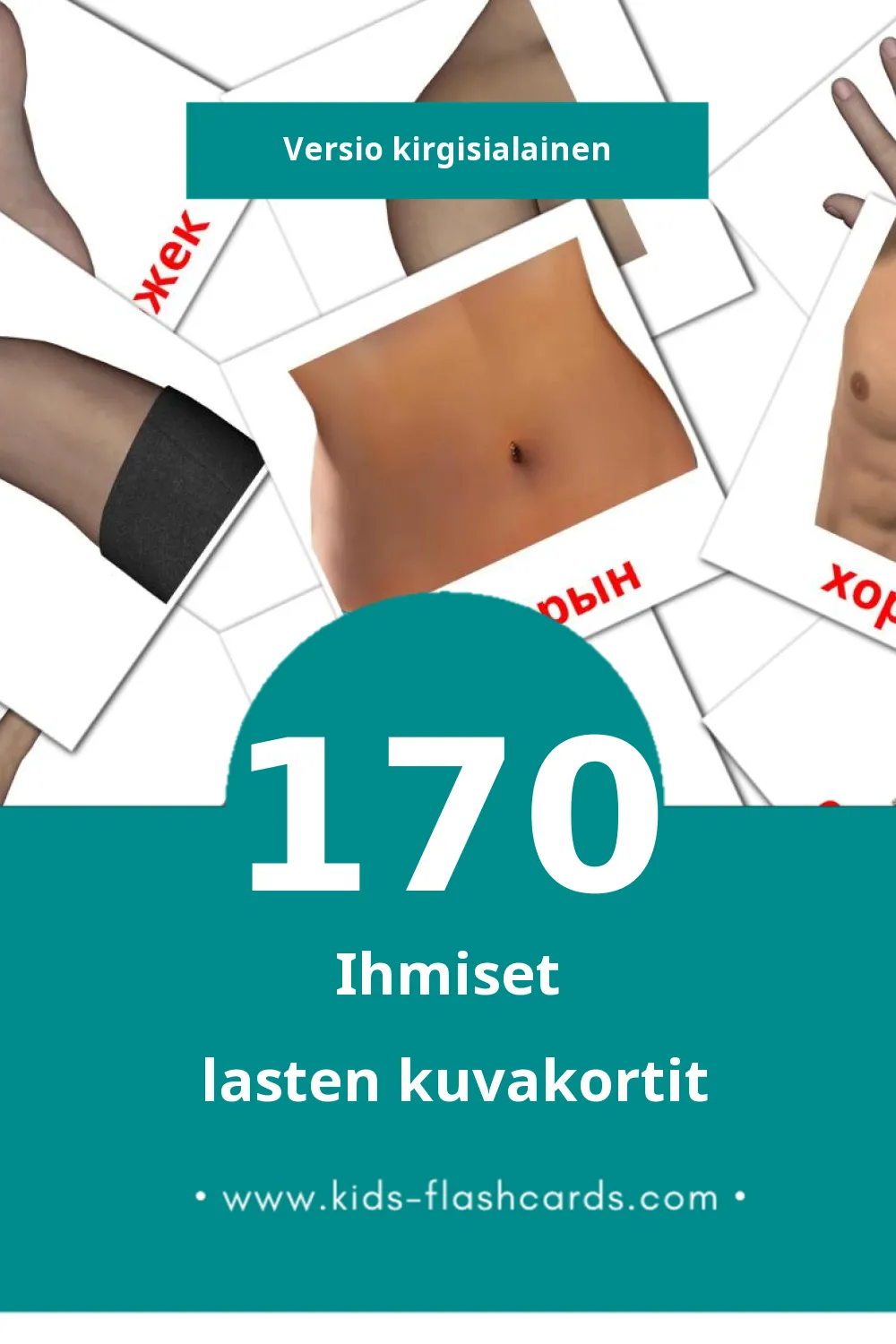 Адамдар lasten kuvakortit pikkulapsille (170 korttia Kirgisialaiseksi)