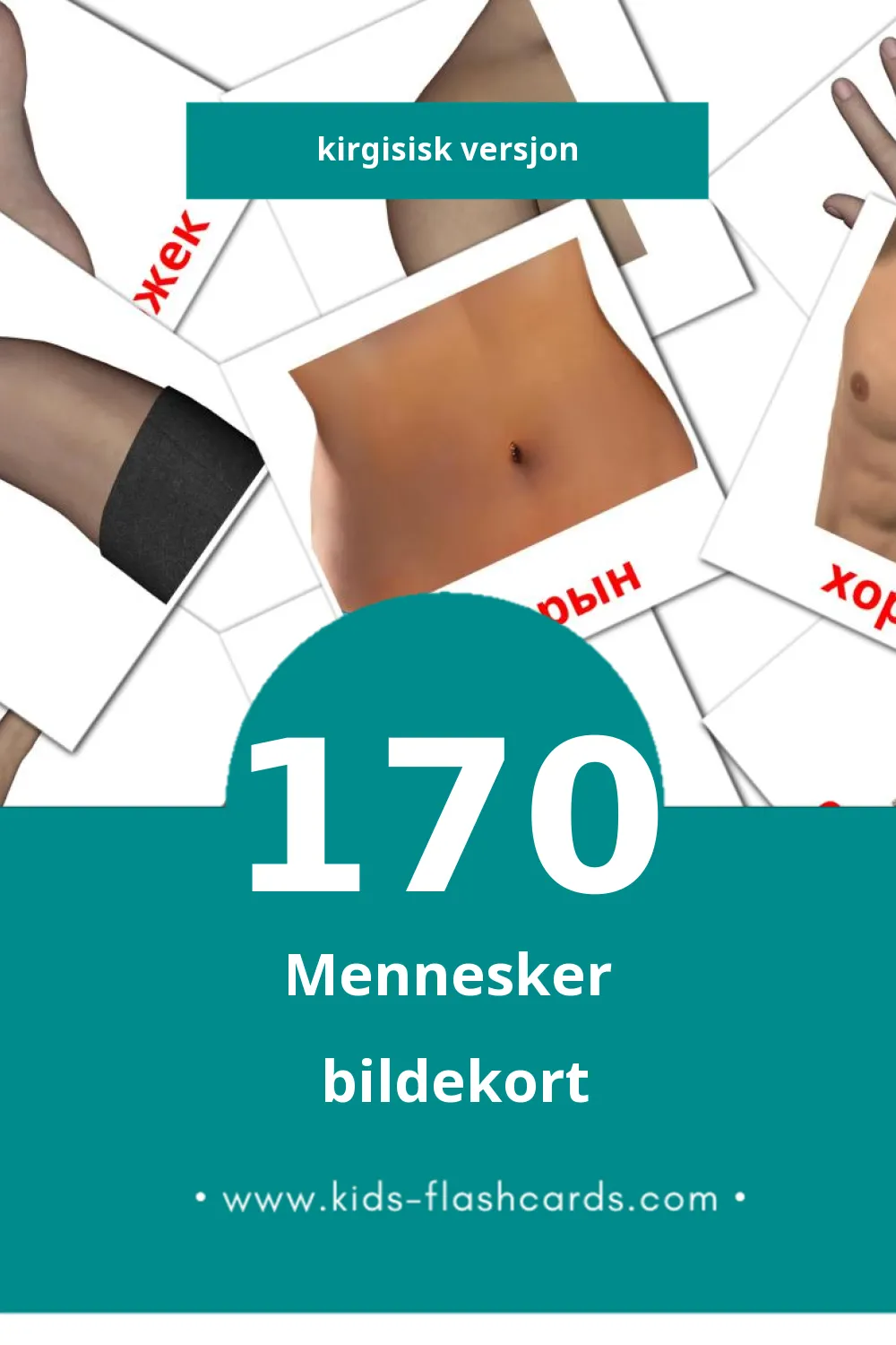 Visuelle Адамдар bildekort for småbarn (170 kort på Kirgisisk)