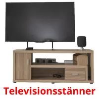 Televisionsstänner flashcards illustrate