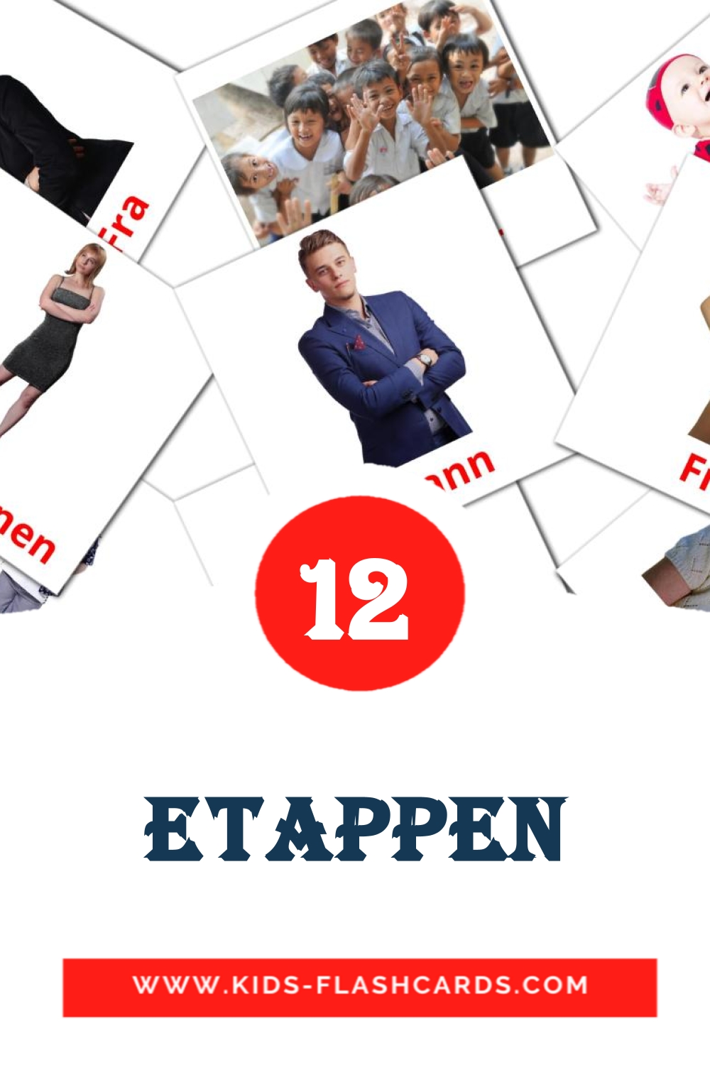 12 Etappen Picture Cards for Kindergarden in luxembourgish