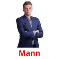 Mann Bildkarteikarten