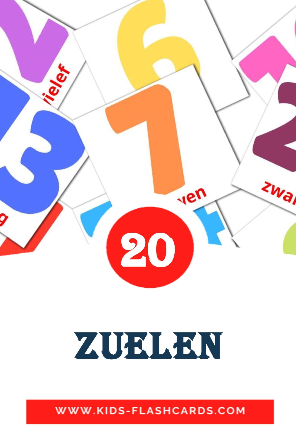 20 Zuelen Picture Cards for Kindergarden in luxembourgish