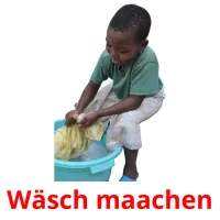 Wäsch maachen Tarjetas didacticas