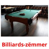 Billiards-zëmmer flashcards illustrate