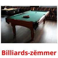 Billiards-zëmmer picture flashcards