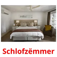 Schlofzëmmer picture flashcards