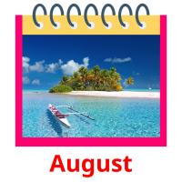 August flashcards illustrate