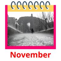 November picture flashcards