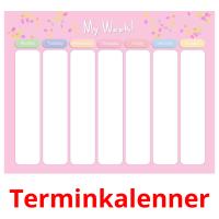 Terminkalenner flashcards illustrate