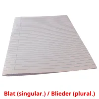 Blat (singular.) / Blieder (plural.) picture flashcards