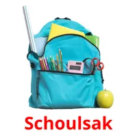 Schoulsak picture flashcards