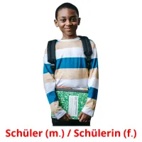 Schüler (m.) / Schülerin (f.) picture flashcards