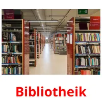 Bibliotheik billedkort for børn med billeder