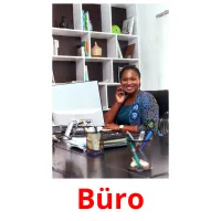 Büro billedkort for børn med billeder