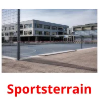 Sportsterrain bildkort för barn