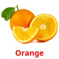 Orange Bildkarteikarten