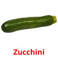 Zucchini flashcards illustrate