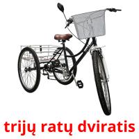 trijų ratų dviratis Tarjetas didacticas