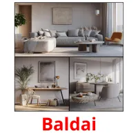 Baldai picture flashcards