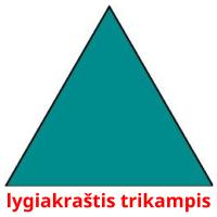 lygiakraštis trikampis card for translate