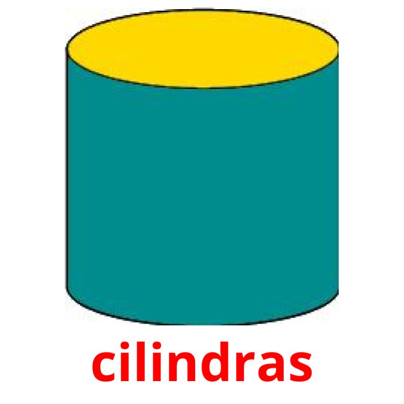 cilindras picture flashcards